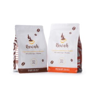 Medium and dark roast beans duo