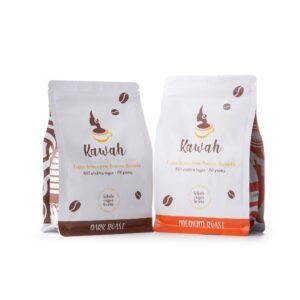 Medium and dark roast beans duo